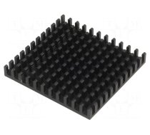 Heatsink: extruded | black | L: 42.5mm | W: 45mm | H: 6mm | aluminium