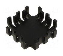 Heatsink: extruded | black | L: 45mm | W: 45mm | H: 12.7mm | 8K/W | anodized