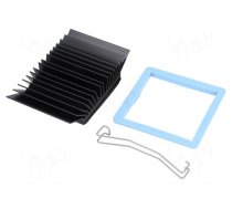 Heatsink: extruded | grilled | BGA | black | L: 45mm | W: 45mm | H: 14.5mm