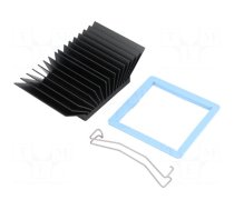 Heatsink: extruded | grilled | BGA | black | L: 45mm | W: 45mm | H: 19.5mm