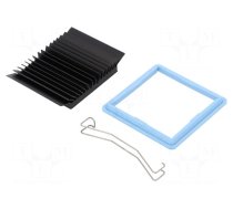 Heatsink: extruded | grilled | BGA | black | L: 45mm | W: 45mm | H: 9.5mm