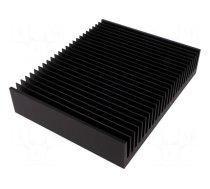 Heatsink: extruded | grilled | black | L: 200mm | W: 250mm | H: 50mm