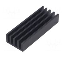 Heatsink: extruded | grilled | black | L: 50mm | W: 19mm | H: 10mm