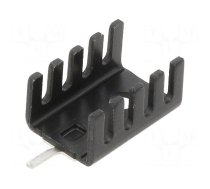 Heatsink: extruded | U | TO220 | black | L: 19.1mm | W: 13.2mm | H: 9.5mm