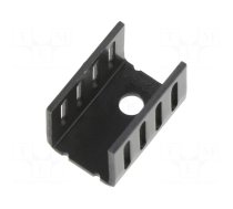 Heatsink: extruded | U | TO220 | black | L: 19.1mm | W: 13mm | H: 12.7mm