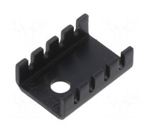 Heatsink: extruded | U | TO220 | black | L: 19.1mm | W: 13mm | H: 6.4mm | 274