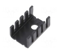 Heatsink: extruded | U | TO220 | black | L: 19.1mm | W: 13mm | H: 9.5mm | 274