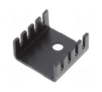 Heatsink: extruded | U | TO220 | black | L: 19mm | W: 19mm | H: 9.5mm | 10°C/W