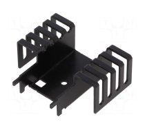 Heatsink: extruded | U | TO220 | black | L: 41.2mm | W: 51mm | H: 19mm