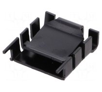 Heatsink: moulded | P-SIP | black | L: 29.4mm | W: 25mm | H: 8.3mm | 18K/W