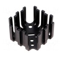 Heatsink: moulded | SOT9,TO3,TO66 | black | 45x45x25.4mm | 6K/W