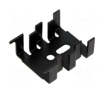 Heatsink: moulded | U | SOT32,TO126,TO220 | black | L: 12.7mm | W: 25.4mm