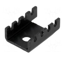 Heatsink: moulded | U | TO202,TO220 | black | L: 19.05mm | W: 13.21mm