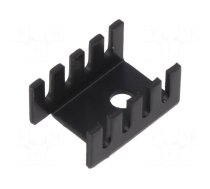 Heatsink: moulded | U | TO202,TO220 | black | L: 19.05mm | W: 13.21mm