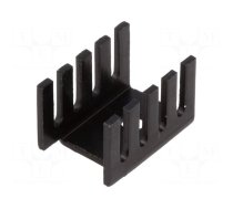 Heatsink: moulded | U | TO202,TO220 | black | L: 19.05mm | W: 13.21mm