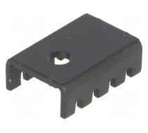 Heatsink: moulded | U | TO220 | black | L: 19.05mm | W: 13.21mm | H: 6.35mm