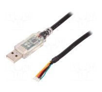 Module: cable integrated | RS232,USB | lead | 1.8m | 5VDC | USB A