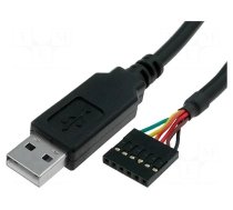 Module: cable integrated | UART,USB | lead | 3.3V | pin strips,USB A
