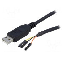 Module: cable integrated | UART,USB | lead | 3.3V | pin strips,USB A