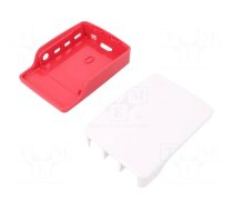 Enclosure: for computer | Raspberry Pi 4 B | ABS | white-red | X: 60mm