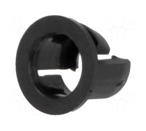 LED holder | 5mm | one-piece | black | UL94V-2 | L: 6.3mm | Mat: polyamide