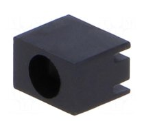 LED housing | 3mm | polyamide | angular | black | UL94V-2 | H: 6.4mm