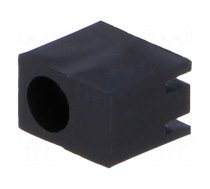 LED housing | 3mm | polyamide | angular | black | UL94V-2 | H: 7.4mm
