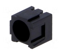 LED housing | 5mm | polyamide | angular | black | No.of diodes: 1