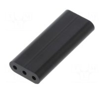 Spacer sleeve | LED | ØLED: 3mm | L: 19.1mm | black | UL94V-0 | Mat: PVC