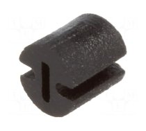 Spacer sleeve | LED | Øout: 4.5mm | ØLED: 3mm | L: 4.5mm | black | UL94V-2