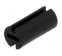 Spacer sleeve | LED | Øout: 4.5mm | ØLED: 3mm | L: 9.5mm | black | UL94V-2