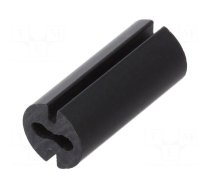 Spacer sleeve | LED | Øout: 4.8mm | ØLED: 3mm | L: 11mm | black | UL94V-0