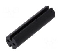 Spacer sleeve | LED | Øout: 4.8mm | ØLED: 3mm | L: 19.1mm | black | UL94V-0