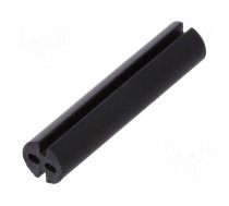 Spacer sleeve | LED | Øout: 4mm | ØLED: 3mm | L: 19.1mm | black | UL94V-0