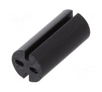 Spacer sleeve | LED | Øout: 5.1mm | ØLED: 5mm | L: 11mm | black | UL94V-0