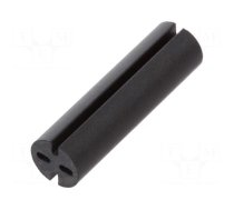 Spacer sleeve | LED | Øout: 5.1mm | ØLED: 5mm | L: 18mm | black | UL94V-0