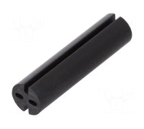 Spacer sleeve | LED | Øout: 5.1mm | ØLED: 5mm | L: 20mm | black | UL94V-0