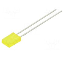 LED | rectangular | 5x2x7.5mm | yellow | 1.1÷3.7mcd | 140° | Front: flat