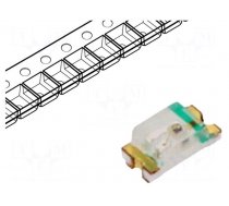 LED | SMD | 0603 | yellow green | 20÷40mcd | 1.6x0.8x0.6mm | 130° | 20mA