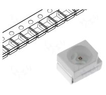 LED | SMD | 3528,PLCC2 | blue | 270÷350mcd | 3.5x2.8x1.4mm | 120° | 20mA