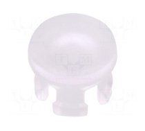 LED lens | round | Front: convex | Ømount.hole: 4.6mm | UL94V-2