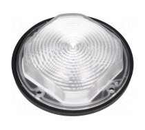 LED lens | round | silicone | transparent | Colour: black | H: 23mm