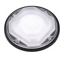 LED lens | round | silicone | transparent | Colour: black | H: 11.3mm