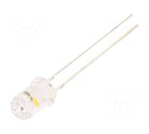 LED | 5mm | white warm | blinking | 7000÷8400mcd | 30° | 3÷5V | 20mA | 1Hz