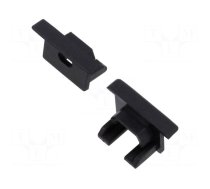 Cap for LED profiles | black | PDS-NK | with hole