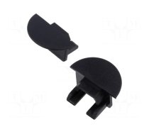 Cap for LED profiles | black | PDS-NK | with hole