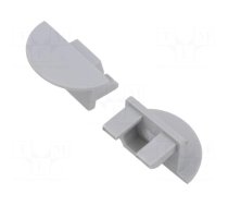 Cap for LED profiles | grey | PDS-NK | with hole