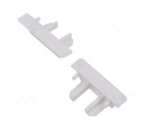 Cap for LED profiles | white | MICRO-NK | with hole