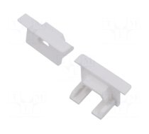 Cap for LED profiles | white | PDS-NK | with hole