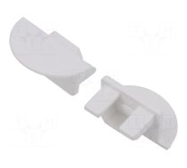 Cap for LED profiles | white | PDS-NK | with hole